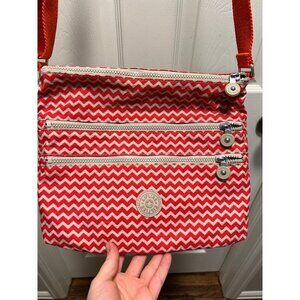 Kipling |‎ Zigzag Beige Orange Crossbody Shoulder Bag